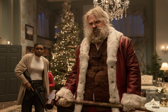 David Harbour plays a savage Santa in this action-comedy reworking of the Christmas myth.