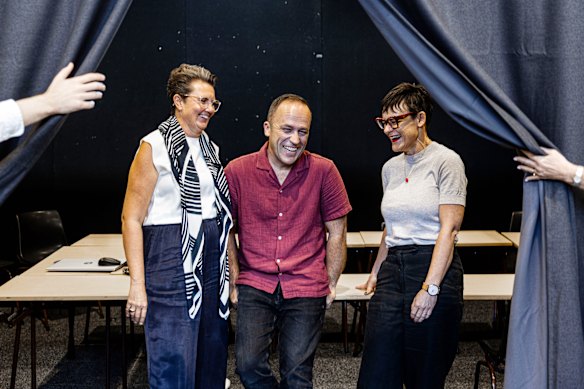 HSC supervisors of marking Laura Craven, Geoffrey Kemmis and Kyra Rose .