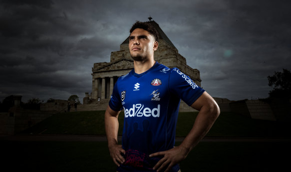 Xavier Coates was moved by a visit to the Shrine of Remembrance in Melbourne on Thursday.