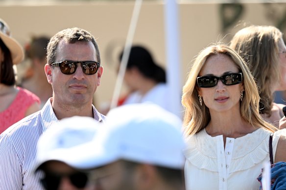 Peter Phillips and Harriet Sperling at The Royal Charity Polo Cup.