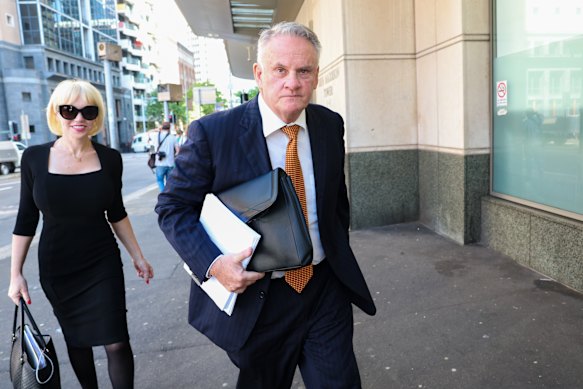 Mark Latham and his lawyer Zali Burrows in October last year.