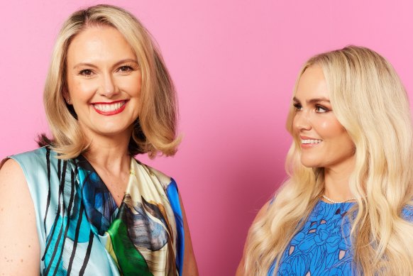 Melbourne-based business Ultra Violette, founded by Bec Jefferd (left) and Ava Chandler-Matthews in early 2019, has scored a world-wide hit with it is locally developed and manufactured “skinscreen” range.