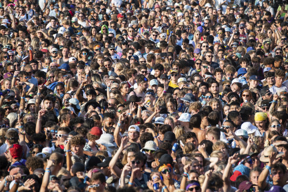 Festival-goers in Chicago on day one of Lollapalooza last month.