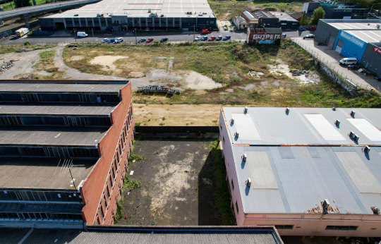 The site of the proposed basketball court behind the mosque in Boundary Road.