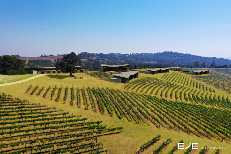 Architectural renders of the proposed luxury accommodation venue in the Hunter Valley.
