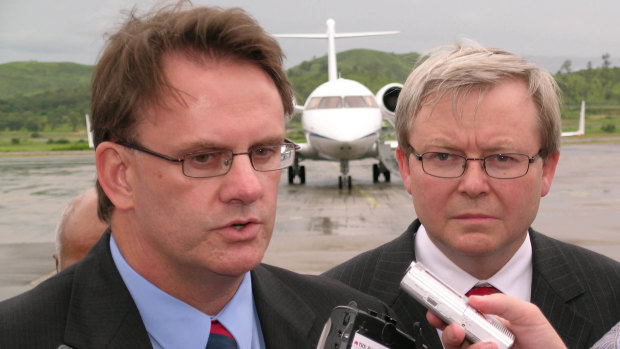 With then-opposition leader Mark Latham.