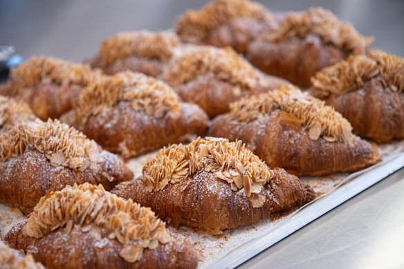 Almond croissants at Lune.