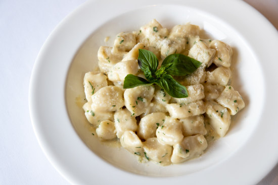 Beppi's home made gnocci wirh gorgonzola.
