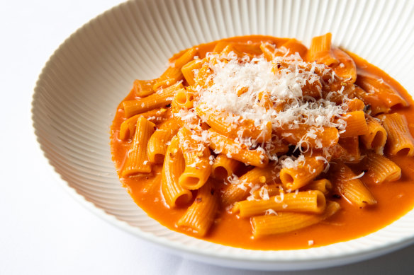 Go-to dish: Rigatoni, gin, pomodoro, fermented chilli.