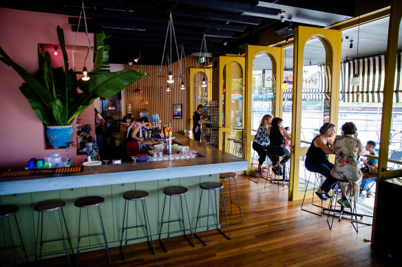 The colourful interiors. 