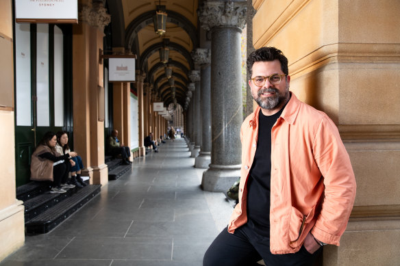 Chef-restaurateur Alejandro Saravia outside his soon-to-open Morena in Martin Place.