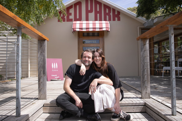 Red Park owners Jess Bax and Matt Roberts.