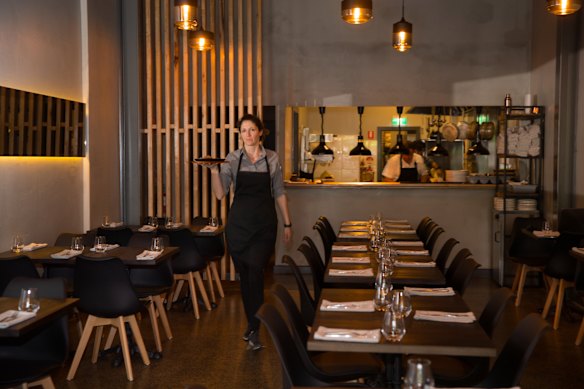 Inside the Carnegie restaurant.