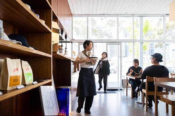 Inside the West Melbourne cafe.