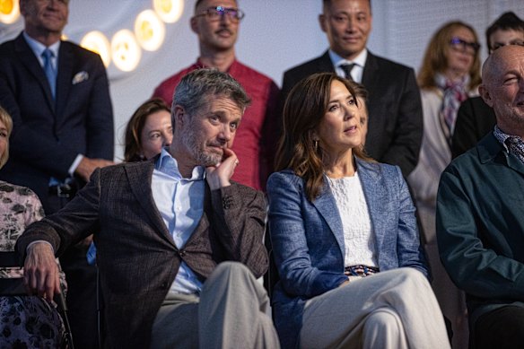 King Frederik and Queen Mary officially open an art exhibition at Artbank in Collingwood, by Danish–Australian duo Ting &amp; Bojesen. The show explores the boundary between nature and technology.