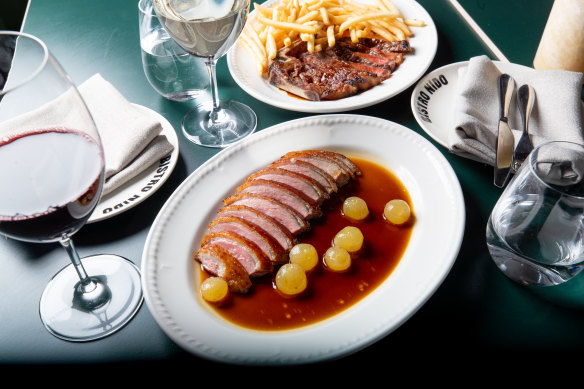 Roasted duck breast with pickled kyoho grape.