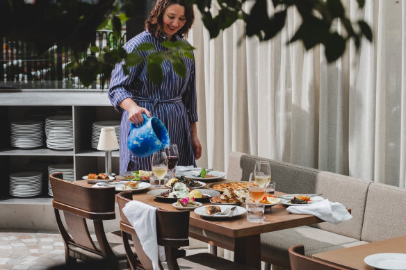 Head sommelier Zoe Brunton on the pour at Olympus.