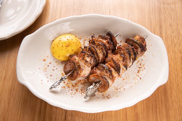 Octopus skewers.