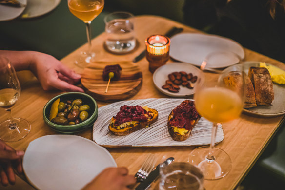 Spanish-style drinks and snacks at Gildas in Sydney.