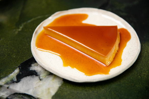 Amaro creme caramel at Bar Copains.