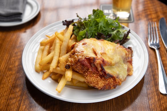 Chicken parma.