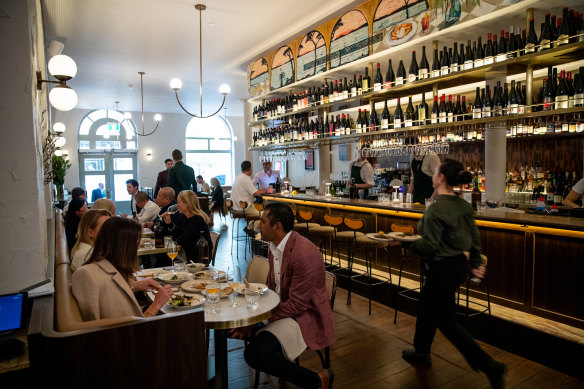 The clamorous dining room has a 20-seat private room and a stool-lined bar saved for walk-ins.