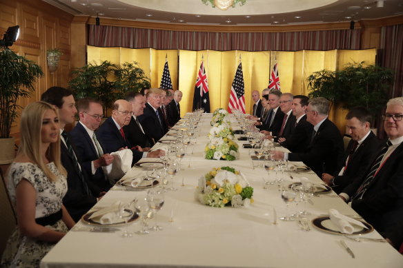 The US and Australian trade delegations meet in Japan in 2019.