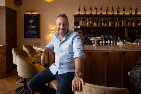 Bar Olo owner Anthony Scutella inside his new venue, which complements his restaurant Scopri.