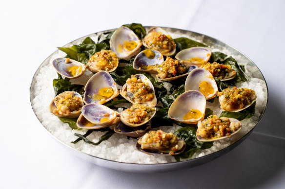 Clams casino at Bistro George near Circular Quay.