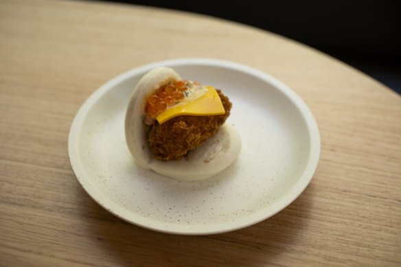 The fish finger bao bun.