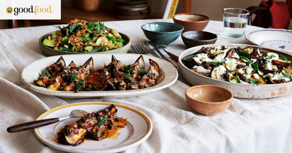 Ottolenghi's eggplant with capers and dill