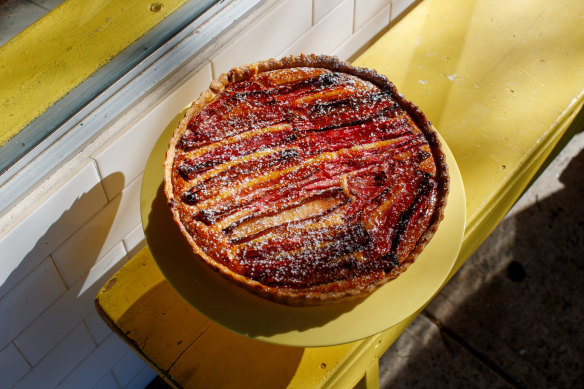 A rhubarb tart.