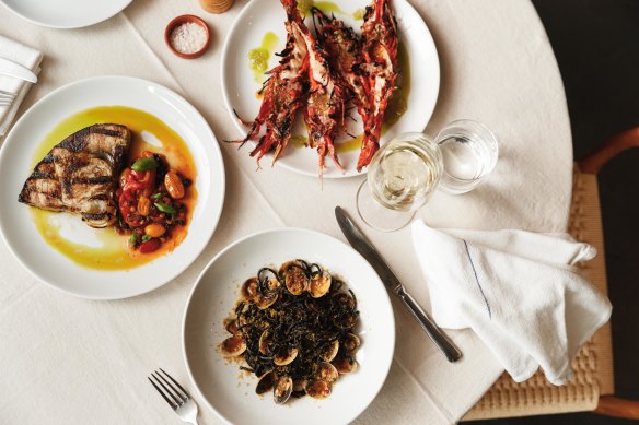 The menu is inspired by the Southern Italian coastline. 