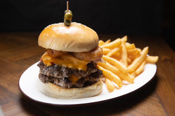 The barbecue bacon beef burger is a rich, salty handful.