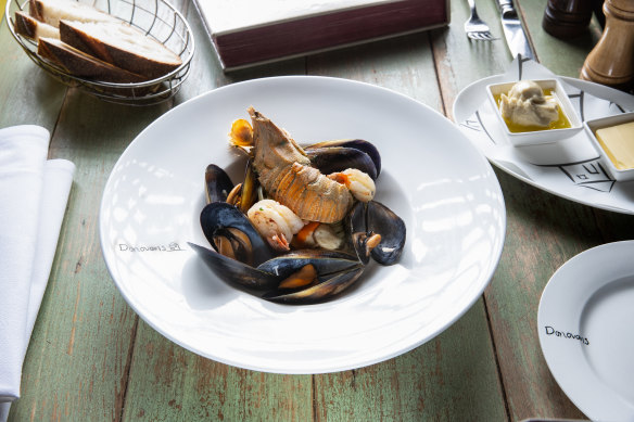 Seafood linguine.