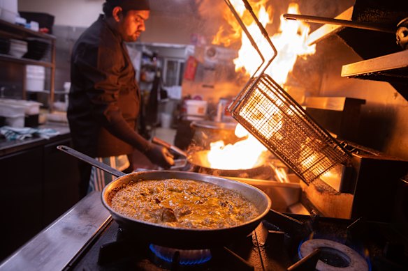 Chef Lasitha Hettiarachchi at Elephant Corridor restaurant.