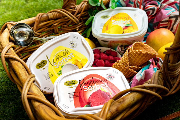 Golden North’s sorbets are free of dairy, nuts and gluten.