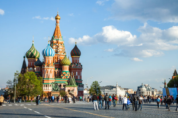 Saint Basil’s Cathedral in Red Square, Moscow. Visiting the world’s largest country is not an option right now.