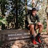 Cam Bostock beginning his record-breaking unsupported hike on the Bibbulmun trail.