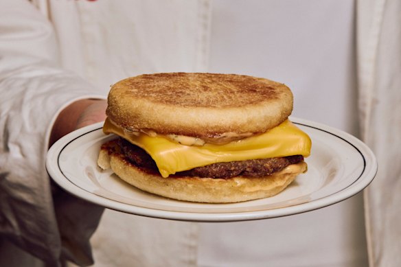 The sausage muffin at Hector’s Deli.