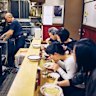 Counter seating is common in Japan.