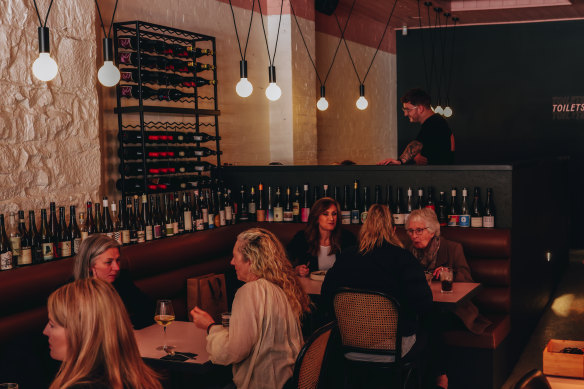 The atmospheric dining room at Ragazzone.