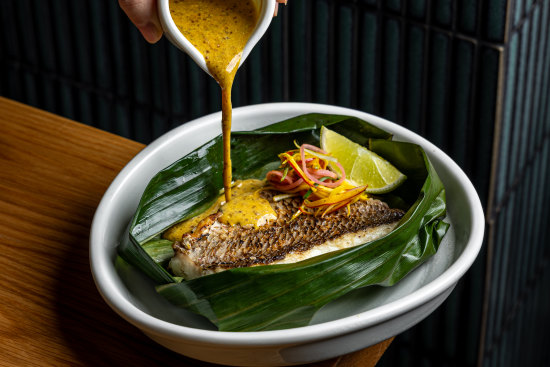 Sri Lankan curries and hoppers are a feature of the menu.