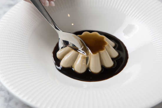 Goat’s milk steamed pudding with black sugar caramel at Sydney Common.