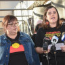 Crystal McKinnon (left) and Meriki Onus were charged with breaching COVID rules by organising a Black Lives Matter rally in June 2020.