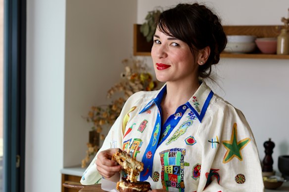 Rachel Khoo with the Kimchi Croque Madame from her new book, The Smallest Restaurant in Paris.
