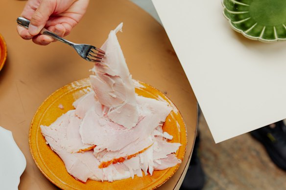 The hams were scored on flavour, texture, aroma, and appearance.