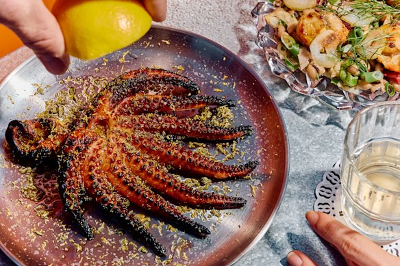 Grilled octopus at Tzaki in Yarraville.