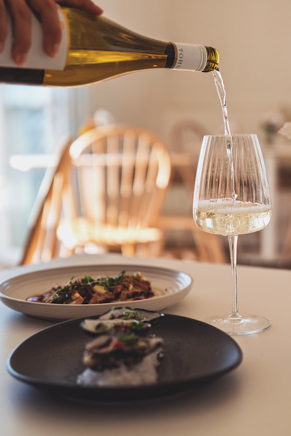 There’s a tight selection of wines by the glass or bottle.