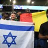 Israeli and Malian football fans gathered inside the Parc des Princes stadium without incident.